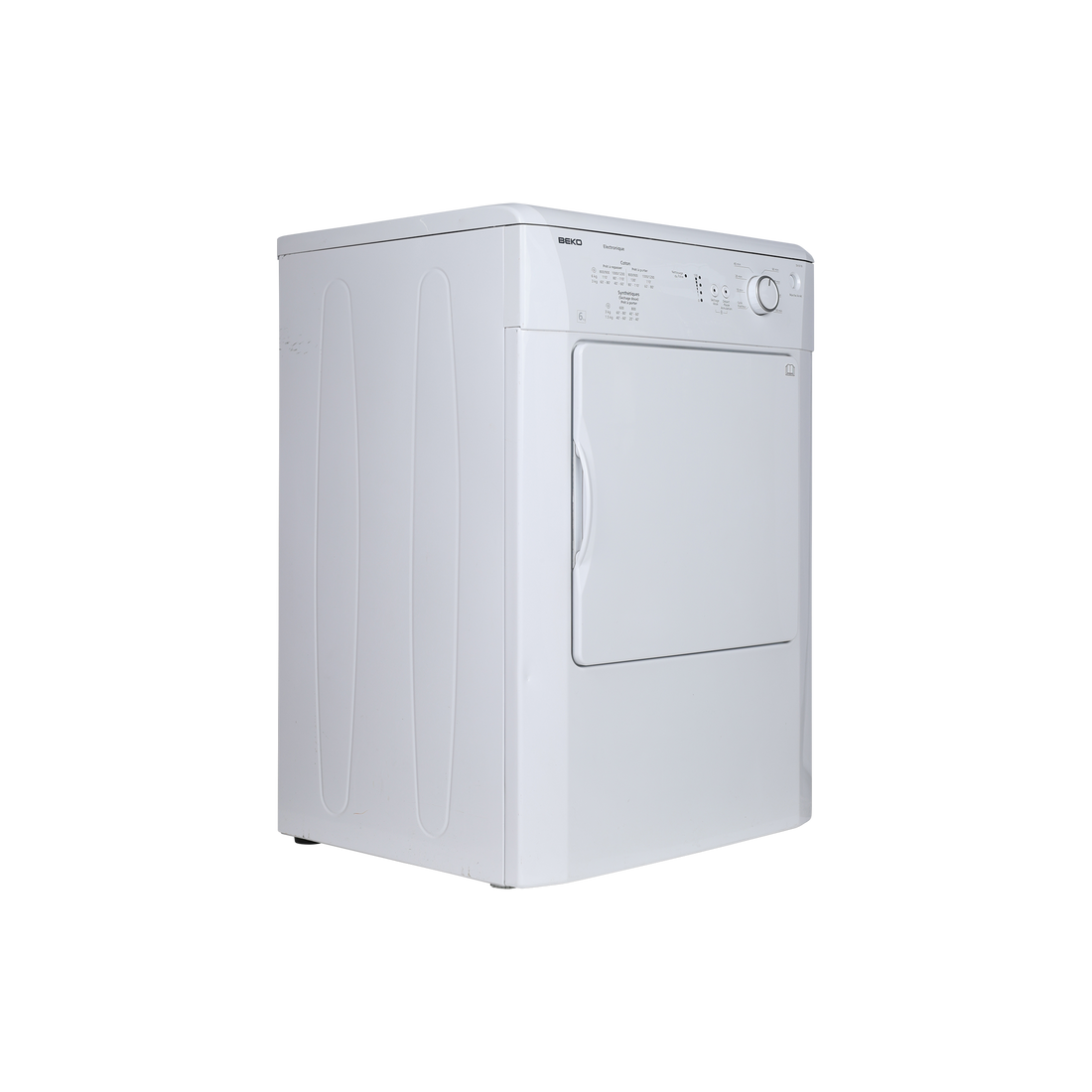 Seche-Linge Evacuation 6 kg Reconditionné BEKO DV6110 : vue du côté gauche