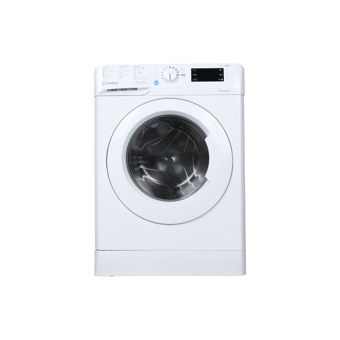 Lave-Linge Hublot 7 kg Reconditionné INDESIT BWE71452XWFRN : vue de face