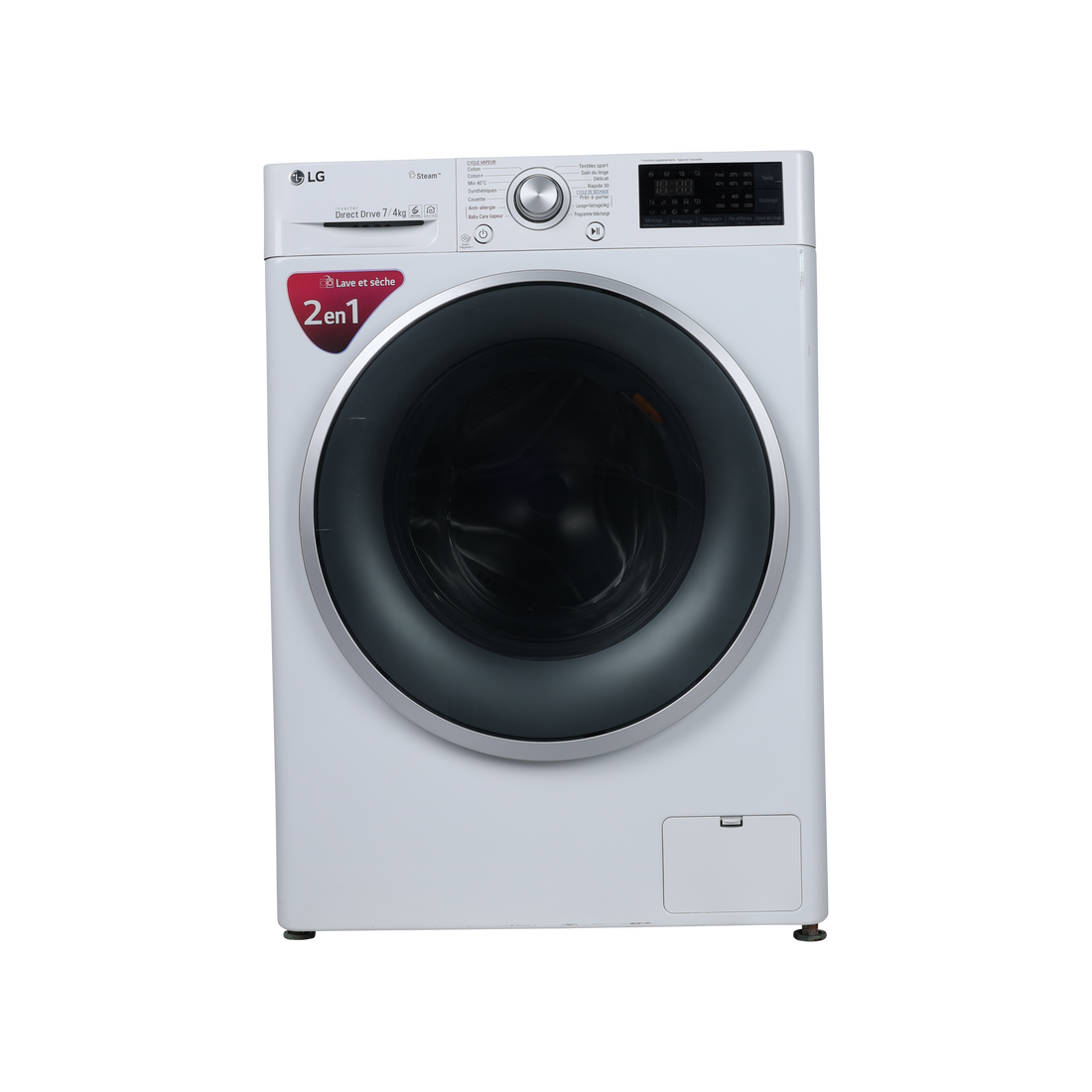 Lave-Linge Sechant 7 kg Reconditionné LG F742J71WRS : vue de face