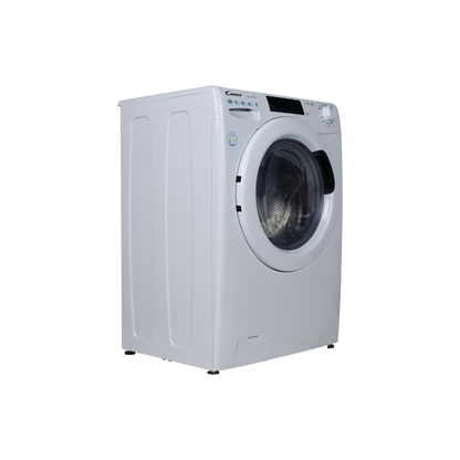 Lave-Linge Sechant 8 kg Reconditionné CANDY CSOW4855TWE/1-S : vue du côté gauche à 90 degré