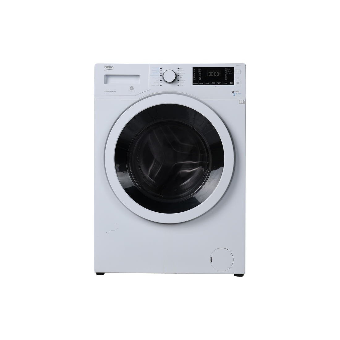 Lave-Linge Sechant 8 kg Reconditionné BEKO WDW85120 : vue de face