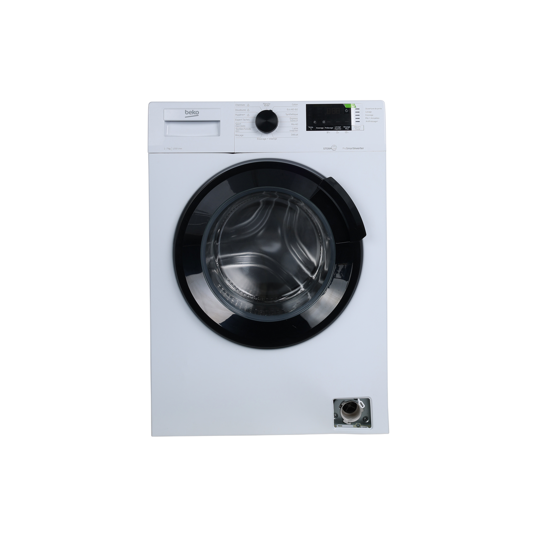 Lave-Linge Hublot 7 kg Reconditionné BEKO DWUE7222B0WS : vue de face