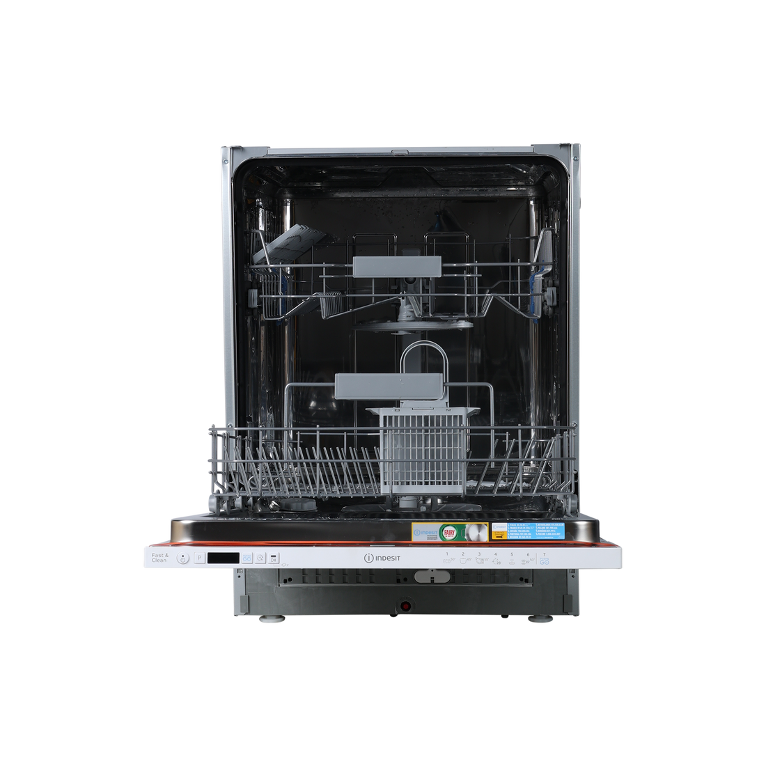Lave-Vaisselle Encastrable 13 Cvts Reconditionné INDESIT DIC 3B+16 A : vue de l'intérieur