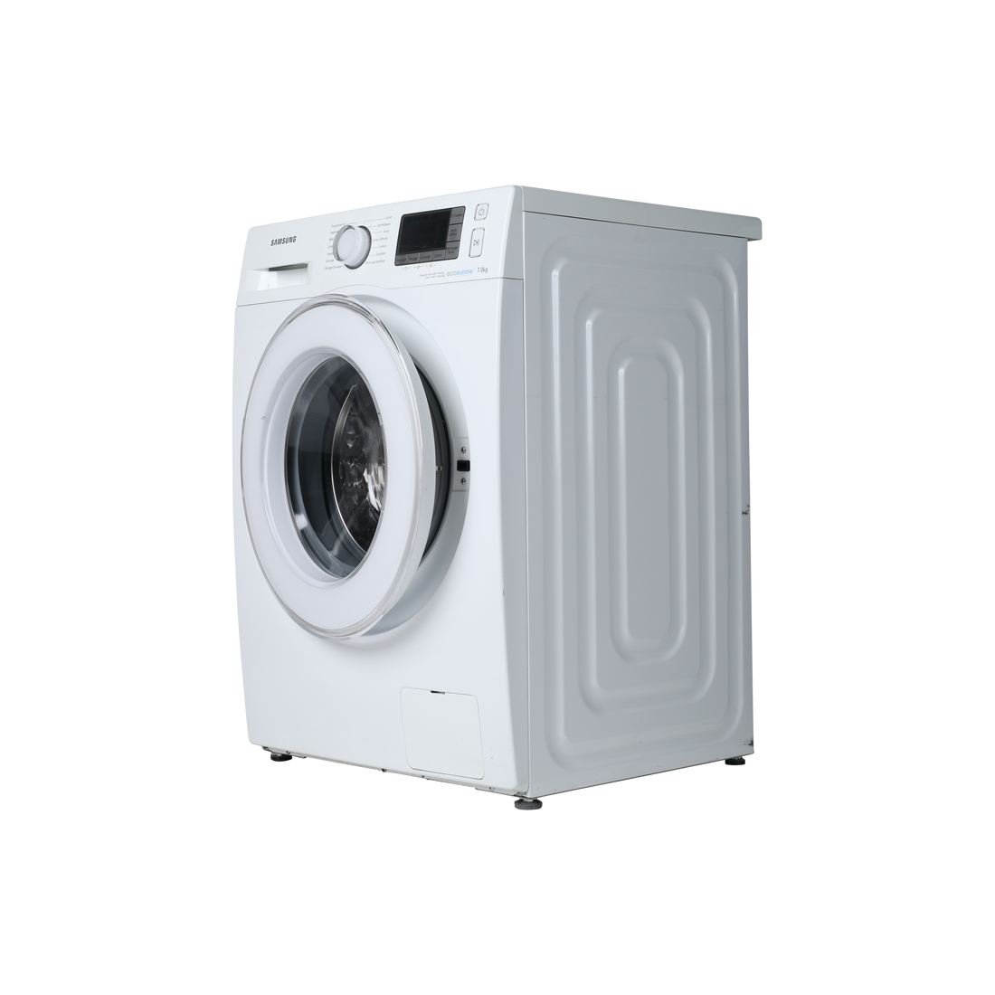 Lave-Linge Hublot 7 kg Reconditionné SAMSUNG WF70F5E5W4W : vue du côté gauche