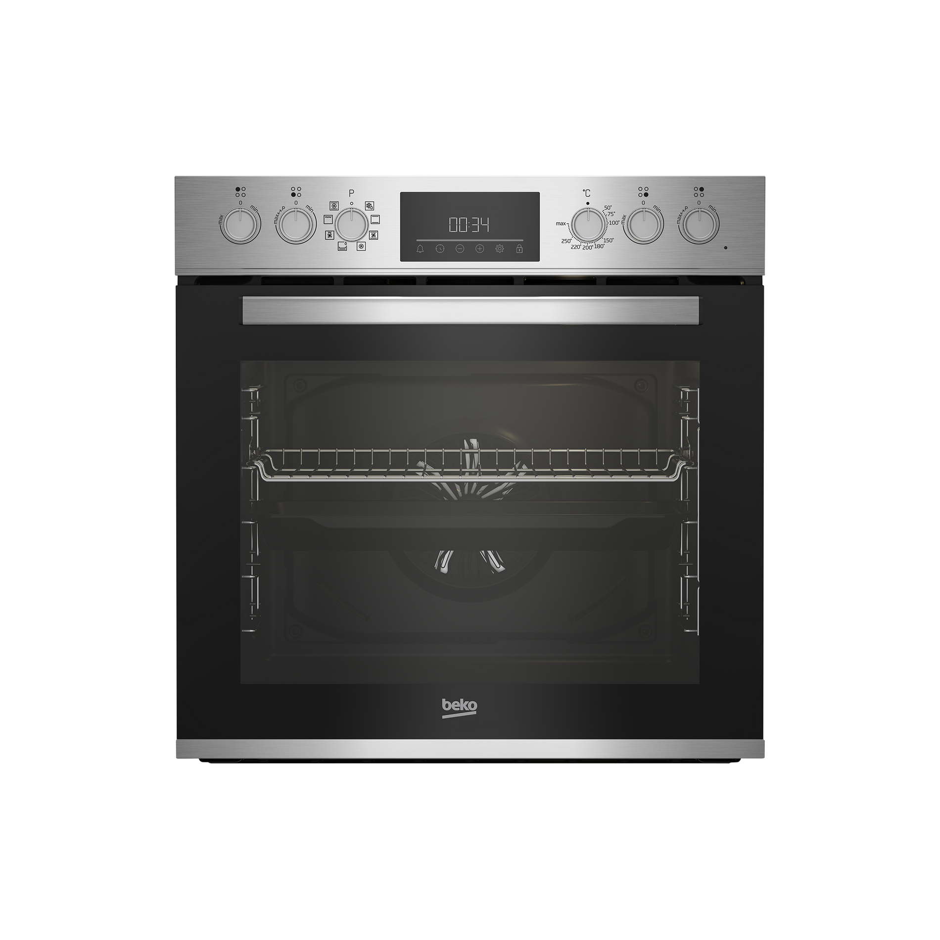 Four Chaleur Tournante 72 L Reconditionné BEKO BBUM12340X : vue de face