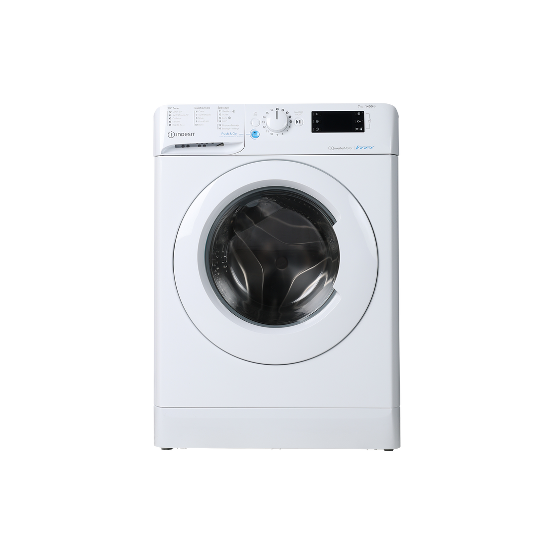 Lave-Linge Hublot 7 kg Reconditionné INDESIT BWE71484XWFRN : vue de face