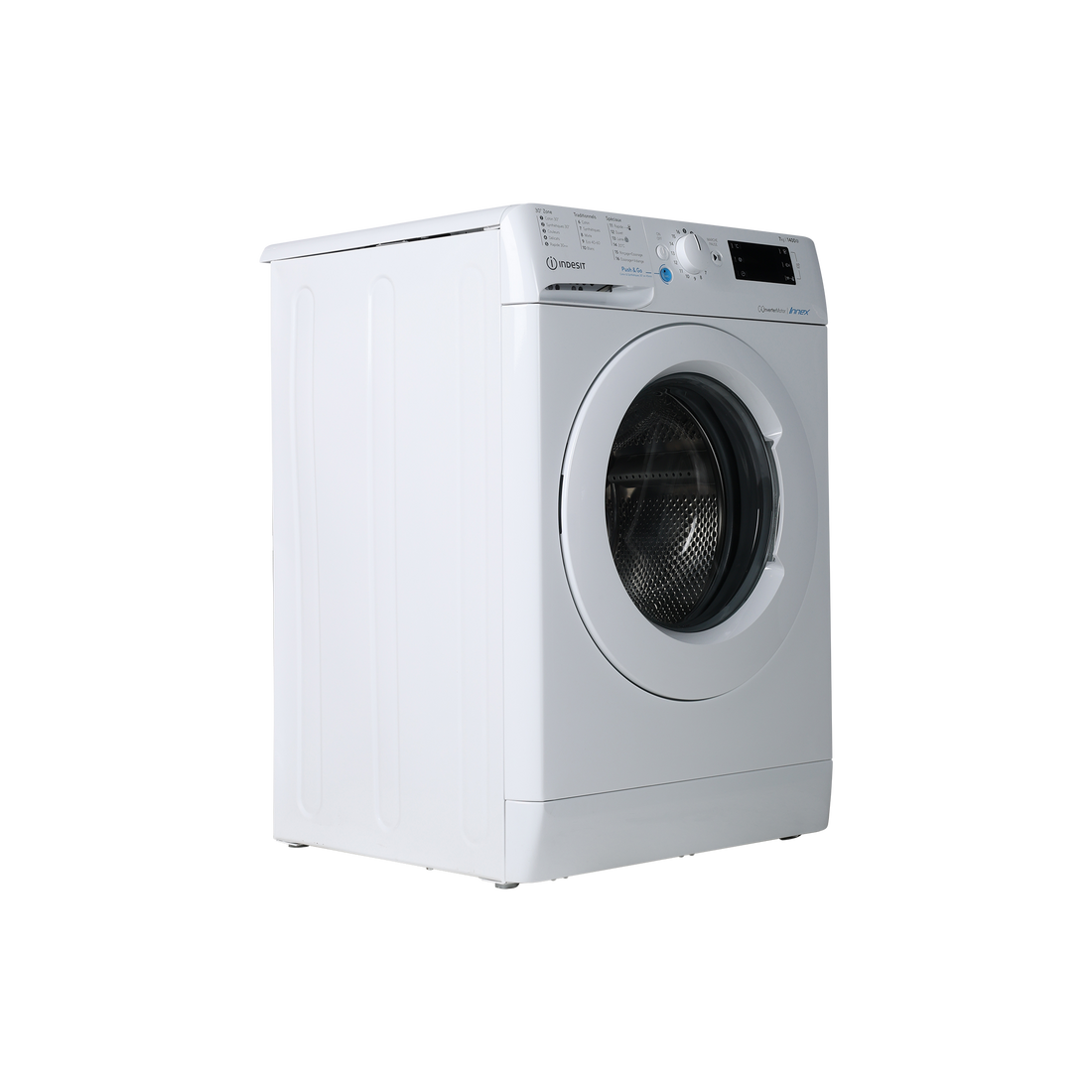 Lave-Linge Hublot 7 kg Reconditionné INDESIT BWE71484XWFRN : vue du côté gauche
