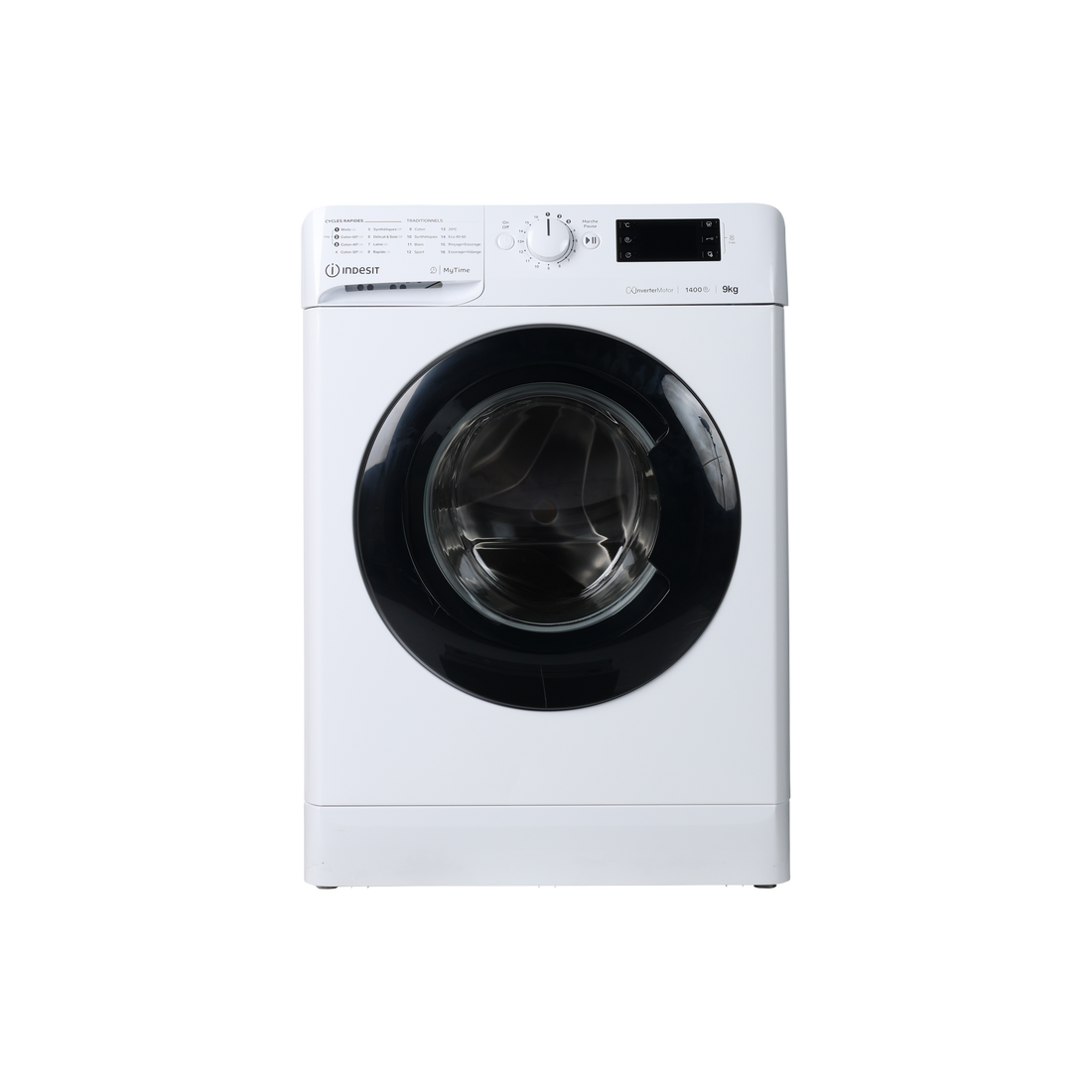 Lave-Linge Hublot 9 kg Reconditionné INDESIT MTWED91495WKFR : vue de face