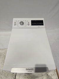 Lave-Linge Top 6.5 kg Reconditionné HOTPOINT WMTG6524NFRN : vue du haut ouverture et commandes