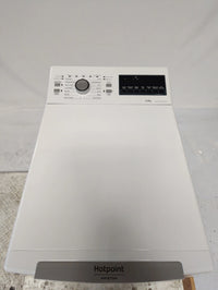 Lave-Linge Top 6.5 kg Reconditionné HOTPOINT WMTG 6524B FR/N : vue du haut ouverture et commandes