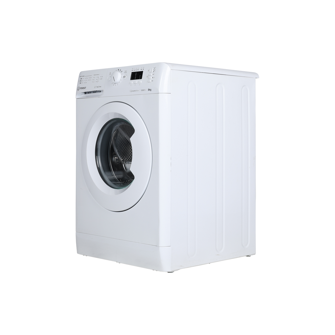 Lave-Linge Hublot  Reconditionné INDESIT MTWA81295WEU : vue du côté gauche