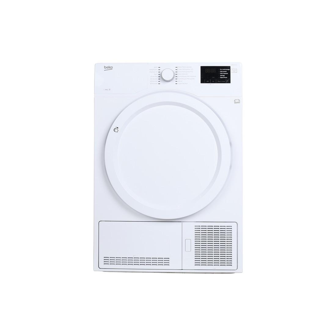 Seche-Linge Condensation 8 kg Reconditionné BEKO DDB8102PA1W : vue de face