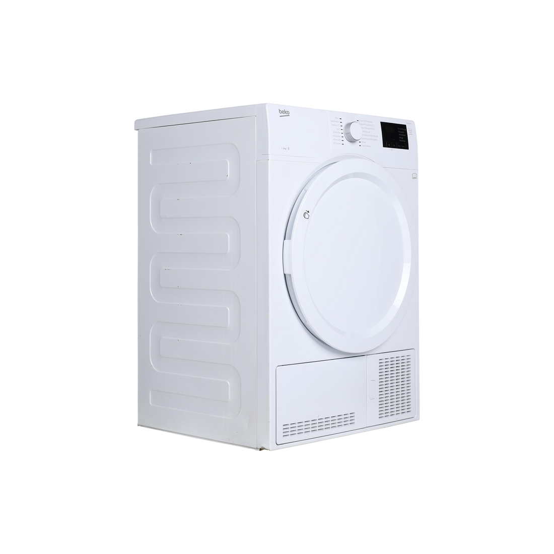 Seche-Linge Condensation 8 kg Reconditionné BEKO DDB8102PA1W : vue du côté droit