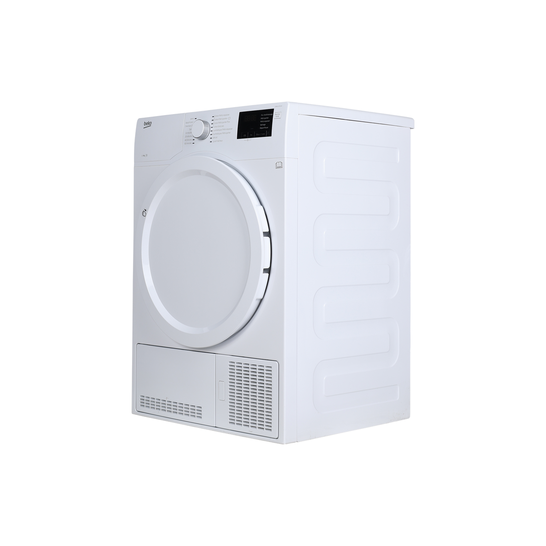Seche-Linge Condensation 8 kg Reconditionné BEKO DDB8102PA1W : vue du côté gauche