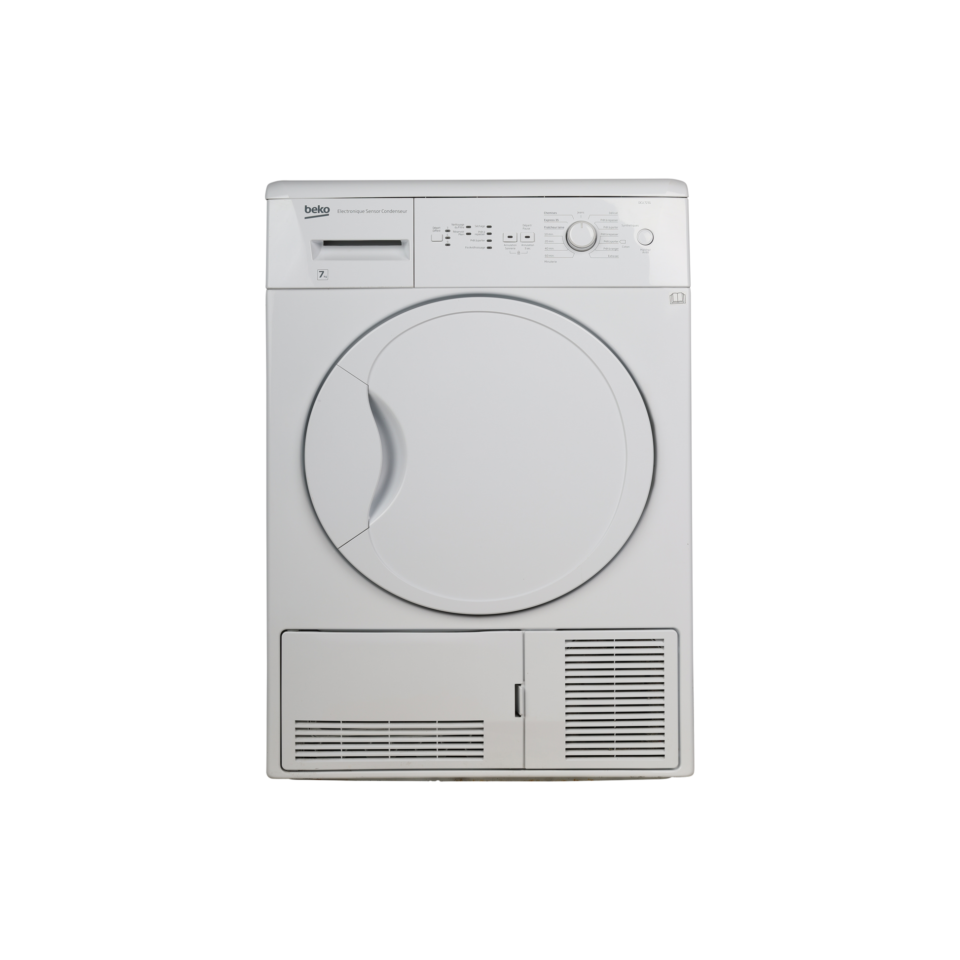 Seche-Linge Condensation 7 kg Reconditionné BEKO DCU7231 : vue de face