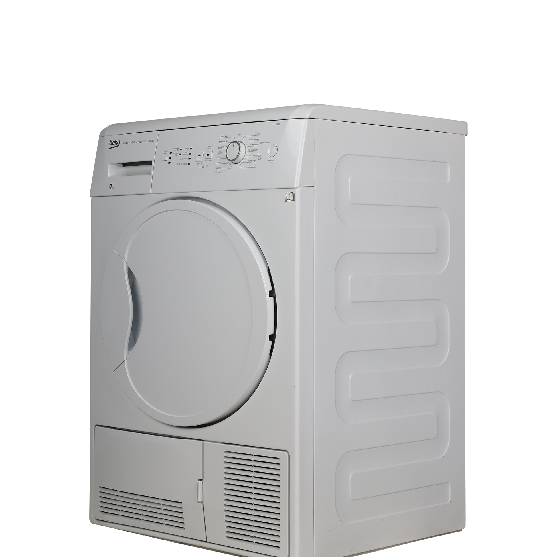Seche-Linge Condensation 7 kg Reconditionné BEKO DCU7231 : vue du côté droit