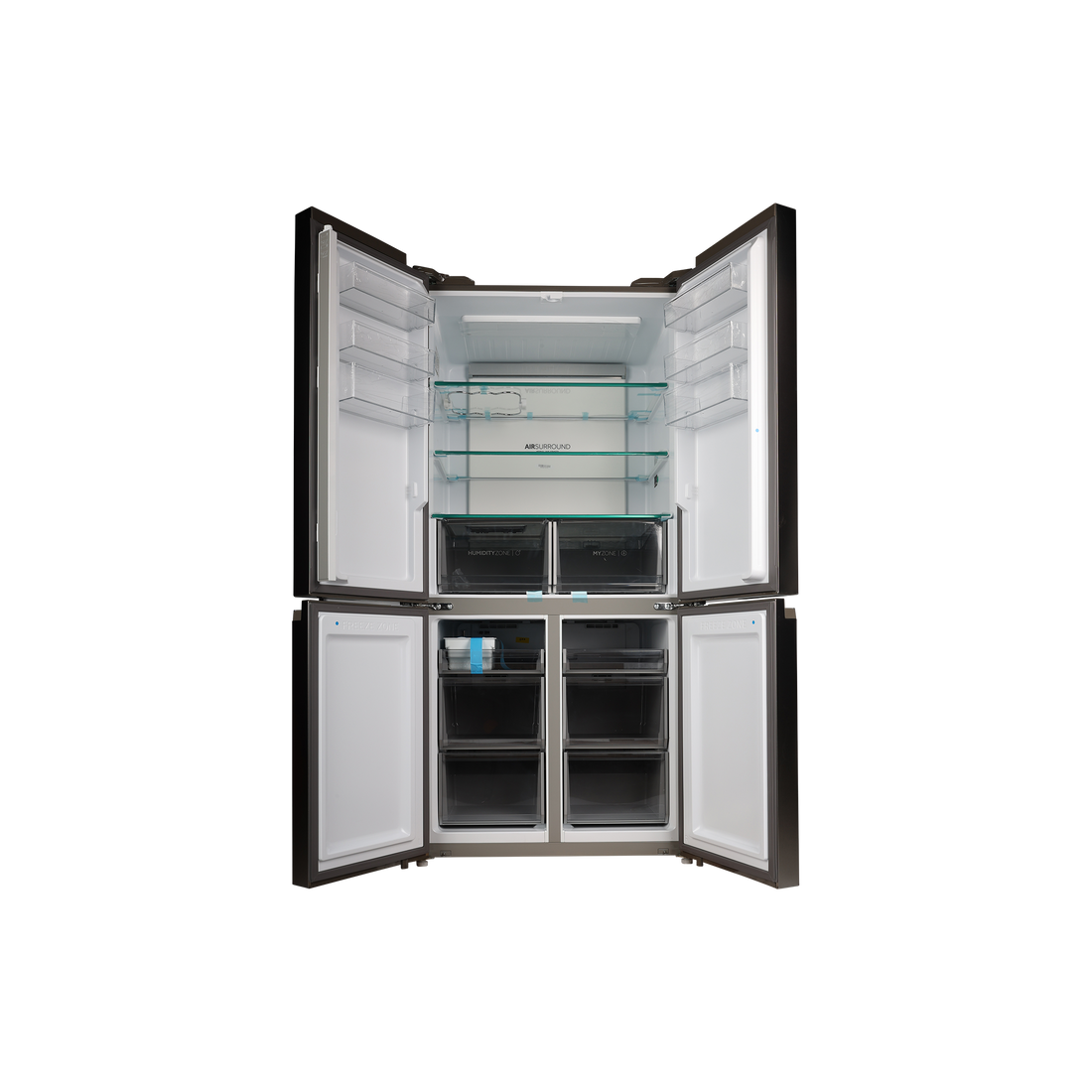Réfrigérateur Multi-Portes 646 L Reconditionné HAIER HCR79F19ENMM : vue de l'intérieur