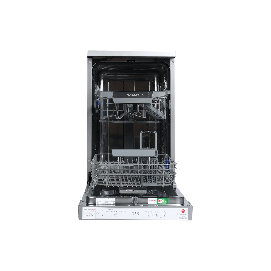 Lave-Vaisselle Pose Libre 10 Cvts Reconditionné BRANDT BDF024DX : vue de l'intérieur