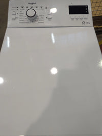 Lave-Linge Top 6 kg Reconditionné WHIRLPOOL TDLR6247FR/N : vue du haut ouverture et commandes