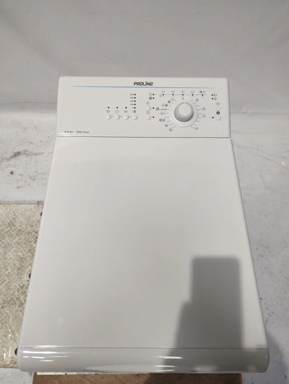 Lave-Linge Top 5 kg Reconditionné PROLINE PTL5100/N : vue du haut ouverture et commandes