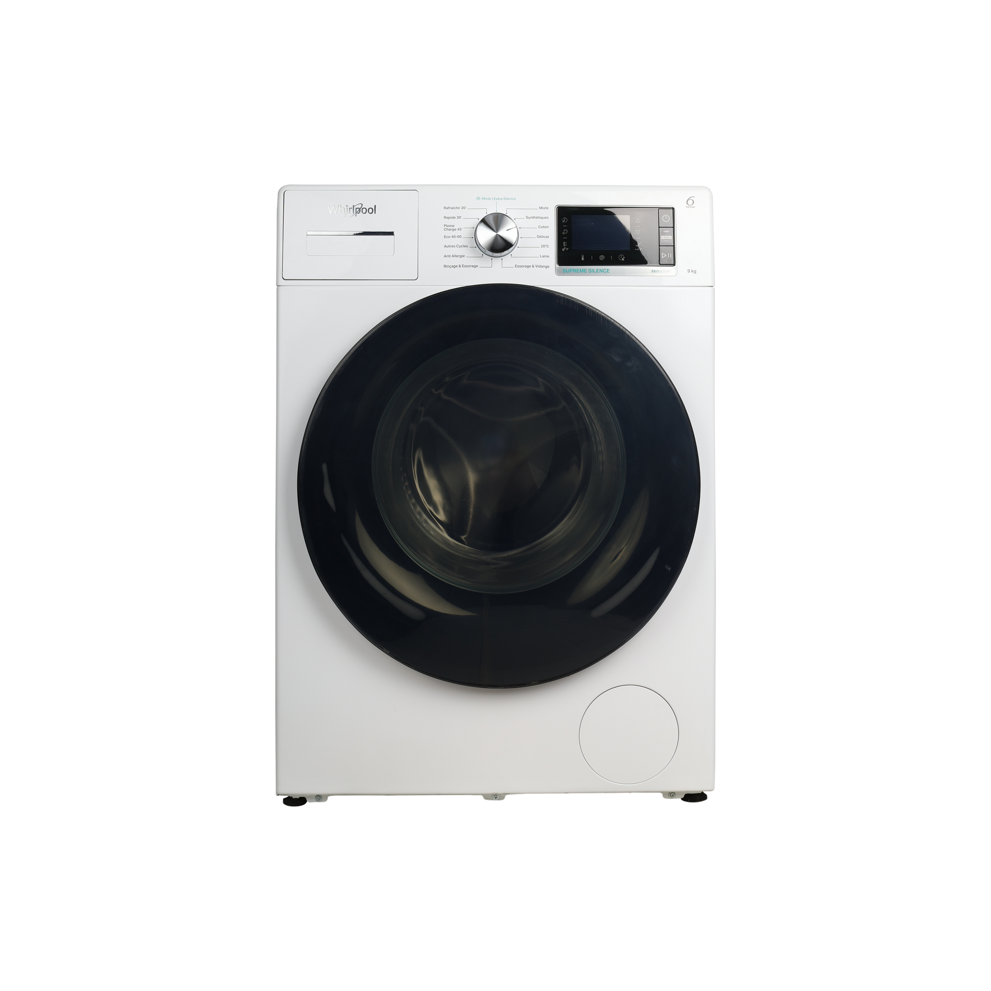 Lave-Linge Hublot 9 kg Reconditionné WHIRLPOOL W6W945WBFR : vue de face