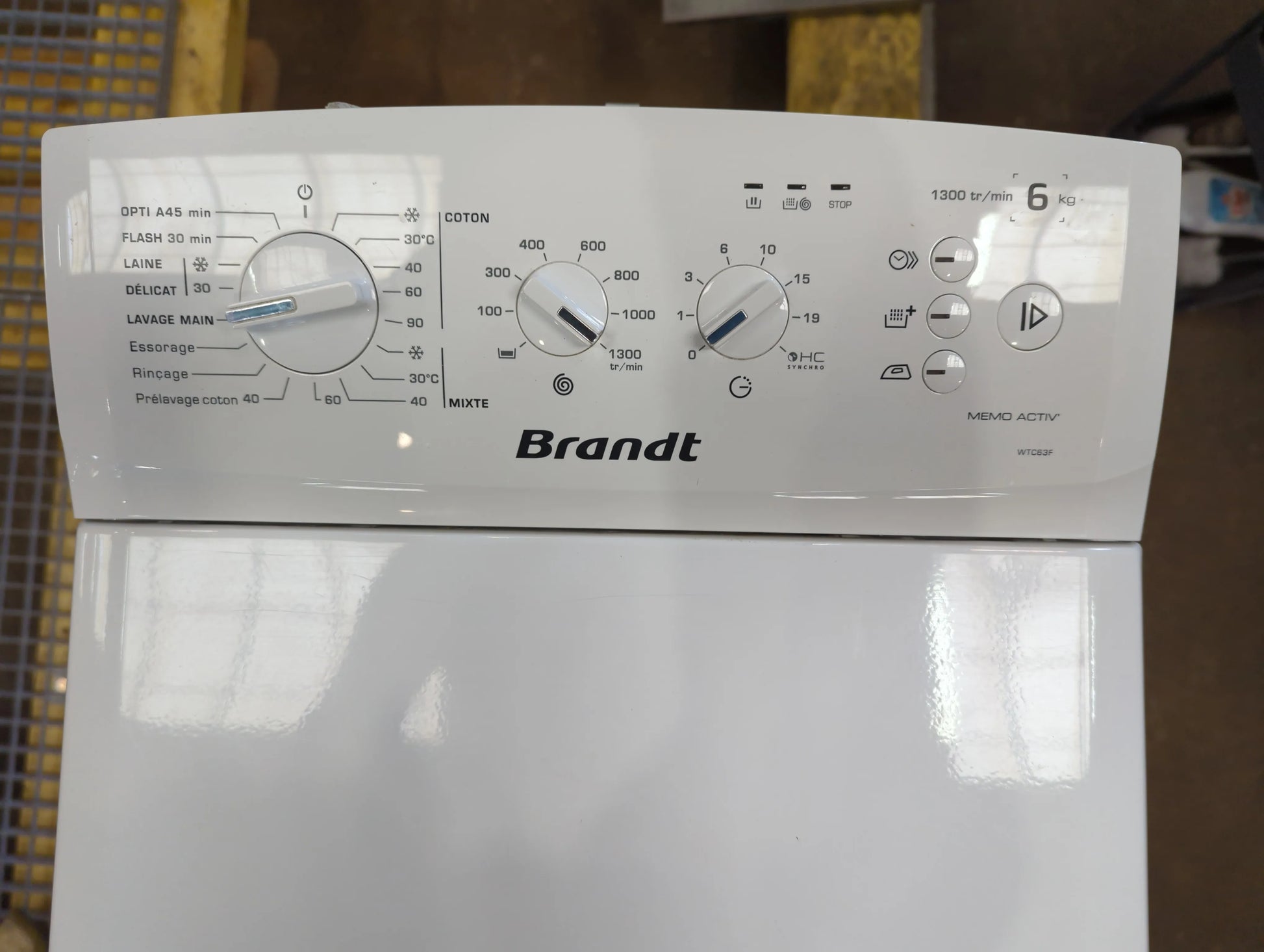 Lave-Linge Top 6 kg Reconditionné BRANDT WTC63F