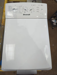 Lave-Linge Top 6 kg Reconditionné BRANDT WTC63F : vue du haut ouverture et commandes