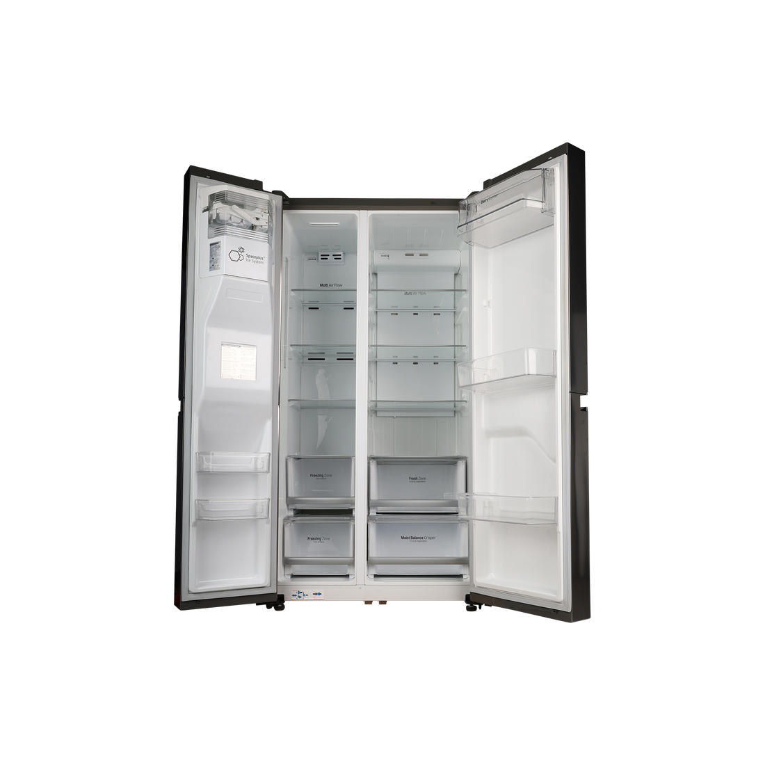 Réfrigérateur Américain 601 L Reconditionné LG GSL6621PS : vue de l'intérieur