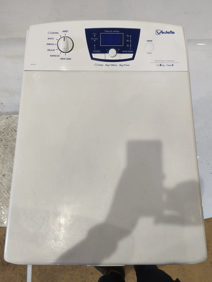 Seche-Linge Condensation 6 kg Reconditionné VEDETTE VST561XT : vue du haut ouverture et commandes