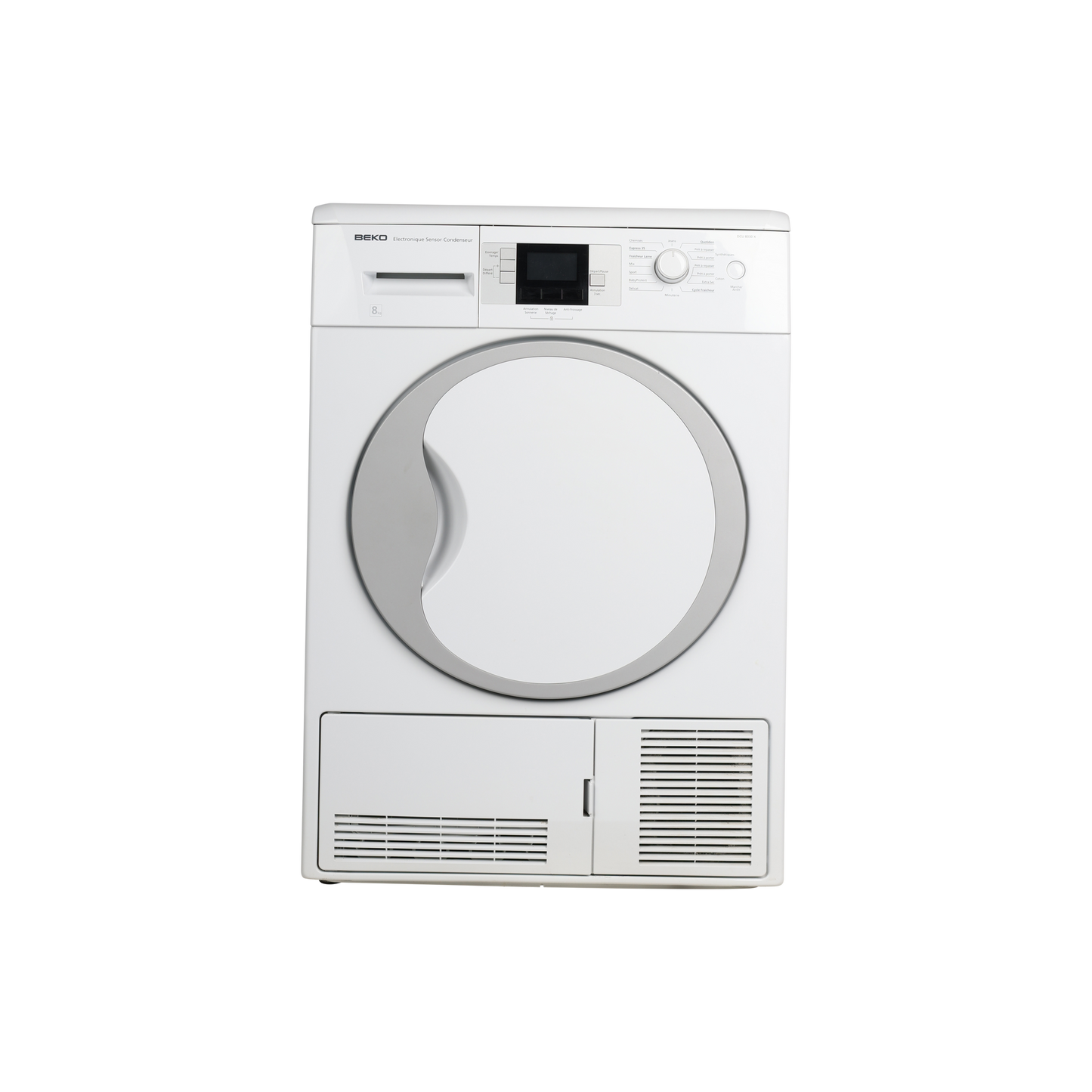 Seche-Linge Condensation 8 kg Reconditionné BEKO DCU8330X : vue de face