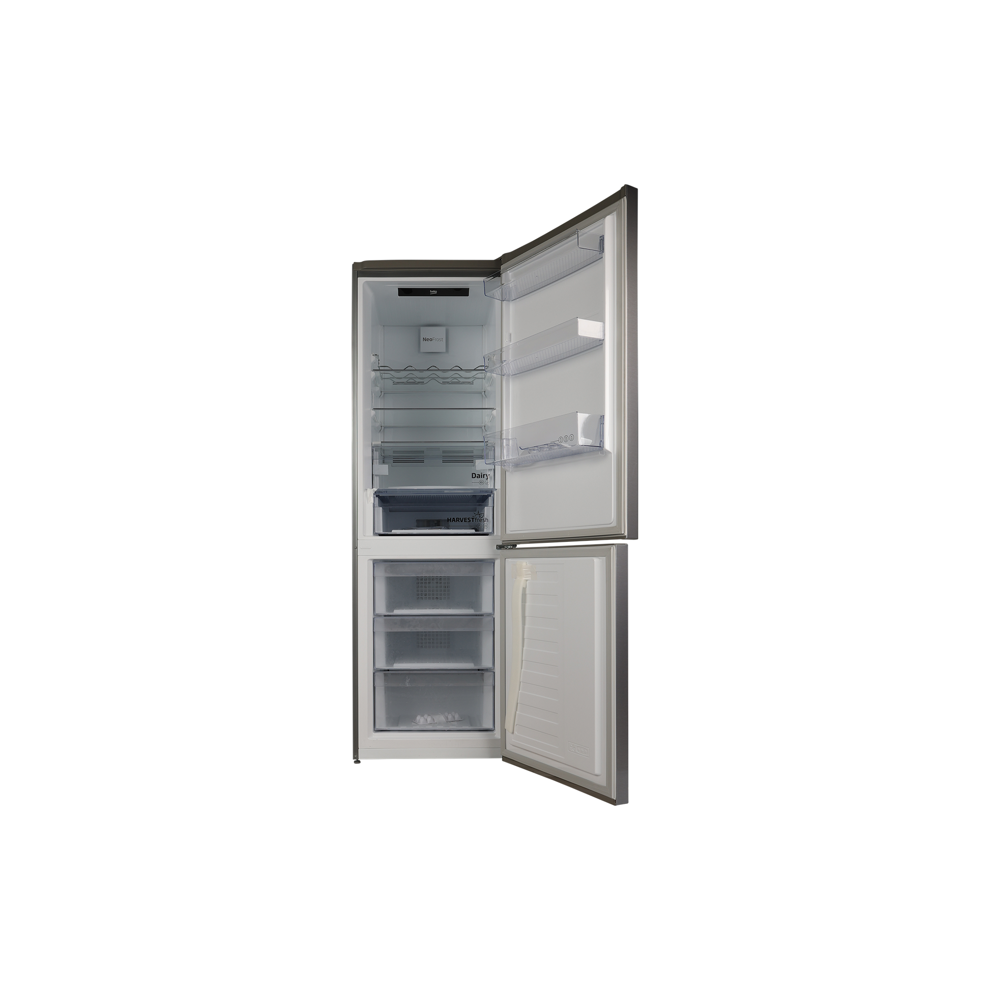 Réfrigérateur Avec Congélateur 323 L Reconditionné BEKO RCNE366E60ZXBN : vue de l'intérieur