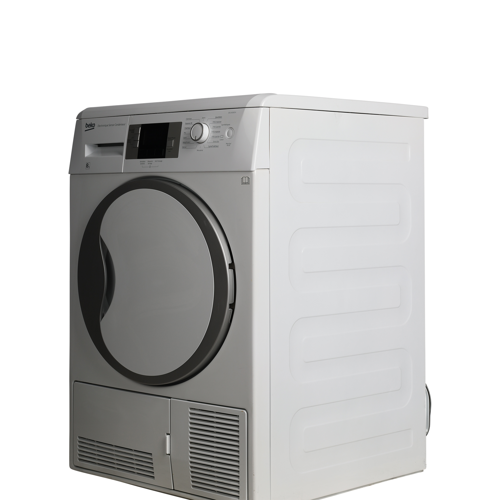Seche-Linge Condensation 8 kg Reconditionné BEKO DCU8330X : vue du côté droit