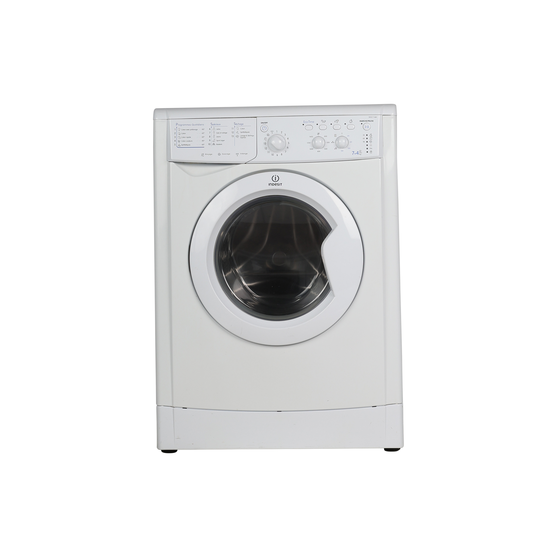 Lave-Linge Sechant 7 kg Reconditionné INDESIT IWDC 71680 (FR) : vue de face