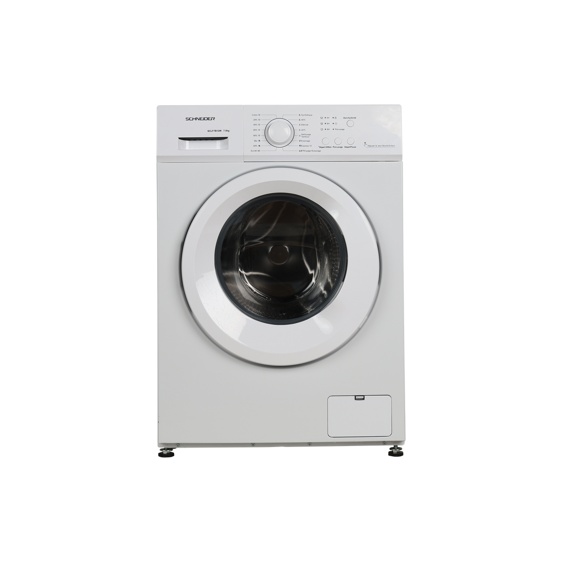 Lave-Linge Hublot 7 kg Reconditionné SCHNEIDER SCFL7B12W : vue de face