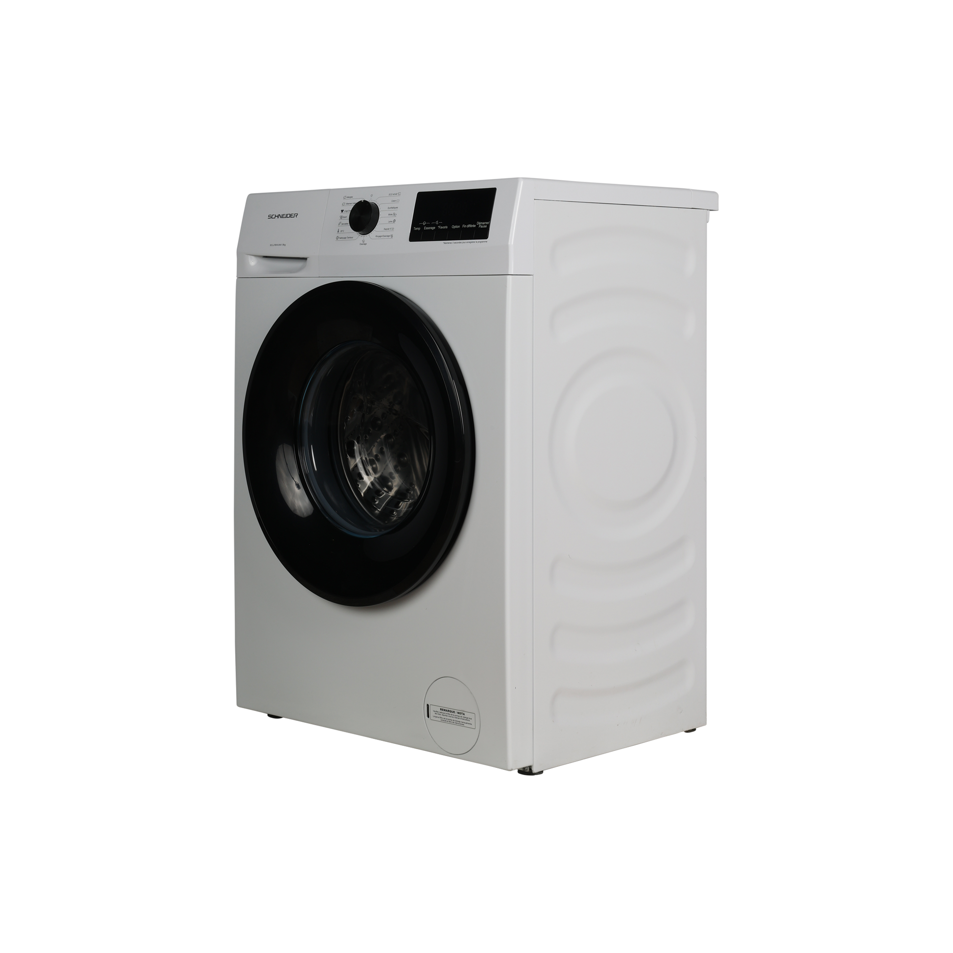 Lave-Linge Hublot 8 kg Reconditionné SCHNEIDER SCLLF814VAW : vue du côté gauche