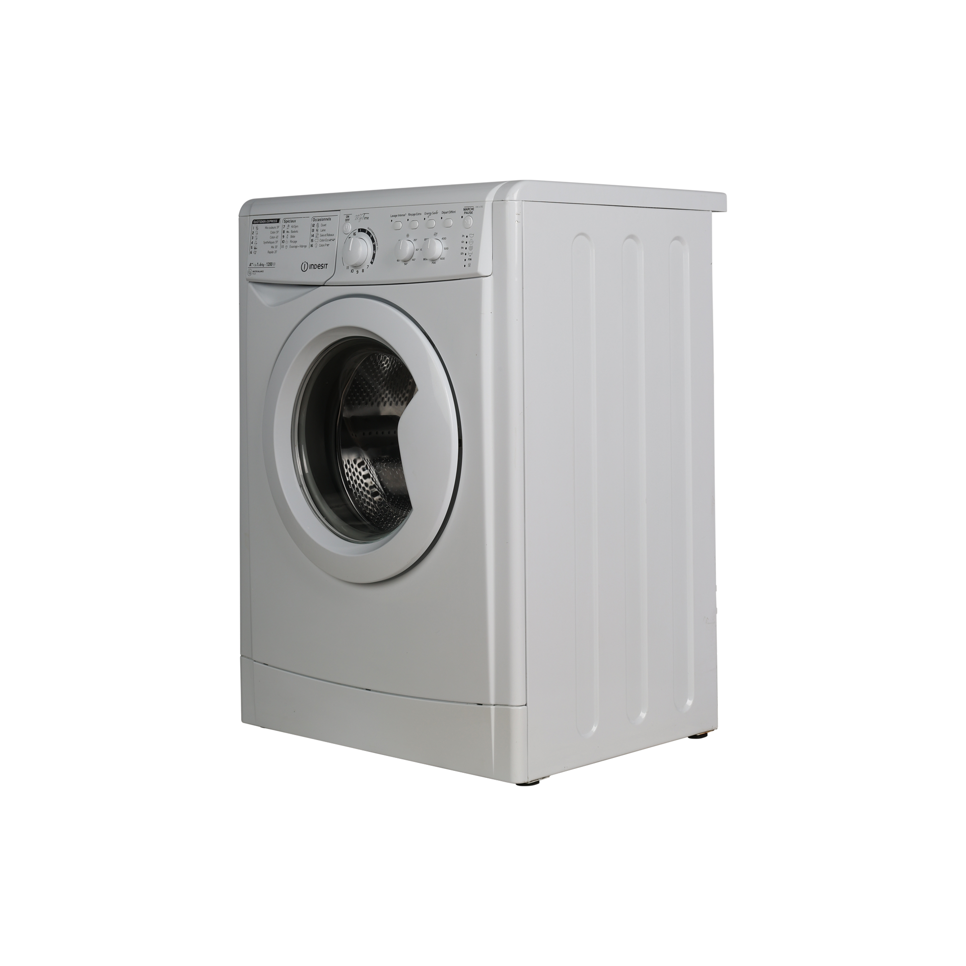 Lave-Linge Hublot 6 kg Reconditionné INDESIT EWC 61252 W FR : vue du côté gauche
