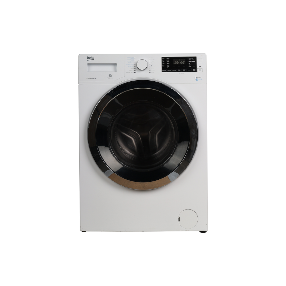 Lave-Linge Sechant 8 kg Reconditionné BEKO WDW85143 : vue de face