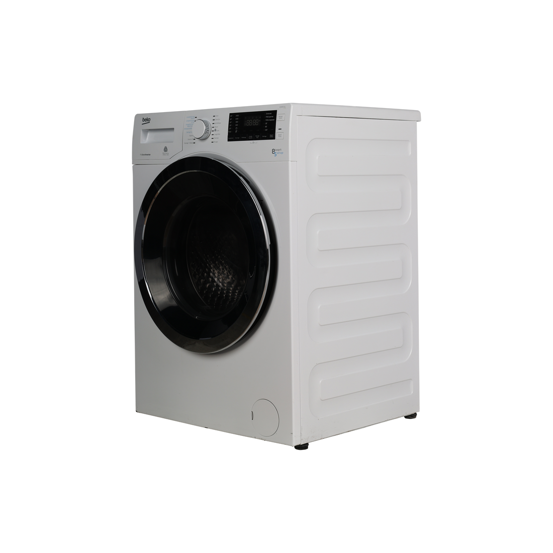 Lave-Linge Sechant 8 kg Reconditionné BEKO WDW85143 : vue du côté gauche