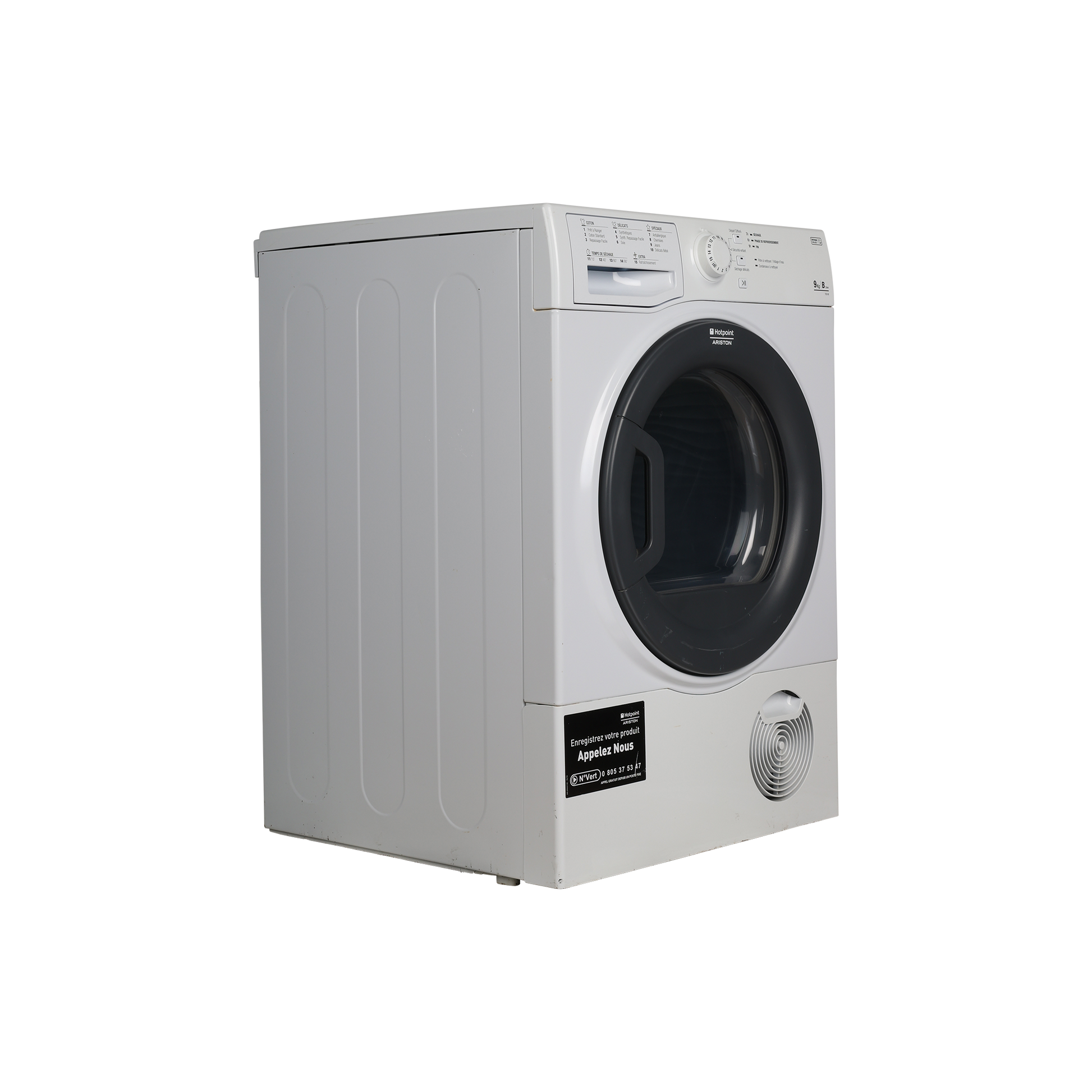 Seche-Linge Condensation 9 kg Reconditionné HOTPOINT TCS 93 BGH FR : vue du côté droit