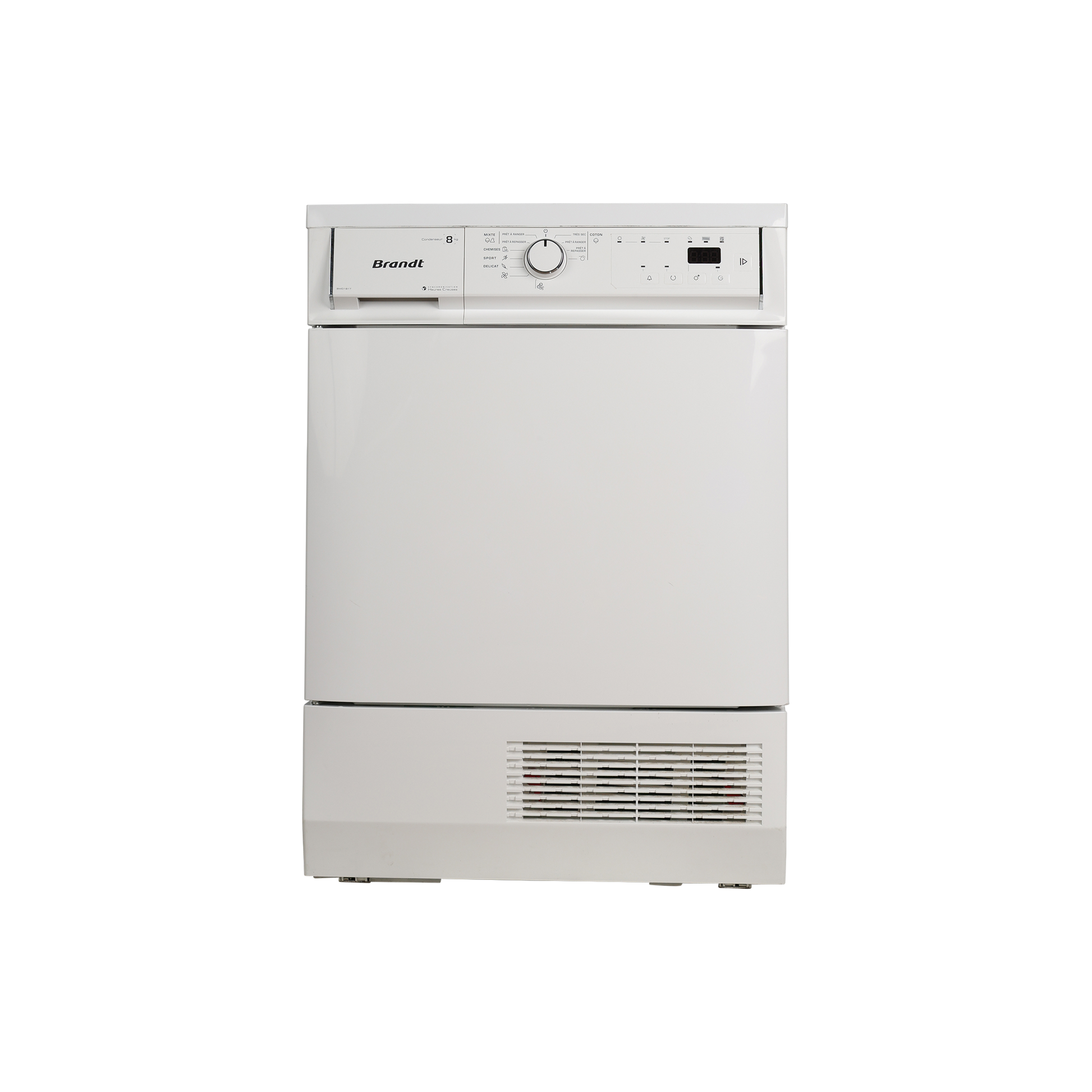 Seche-Linge Condensation 8 kg Reconditionné BRANDT BWD 181T : vue de face