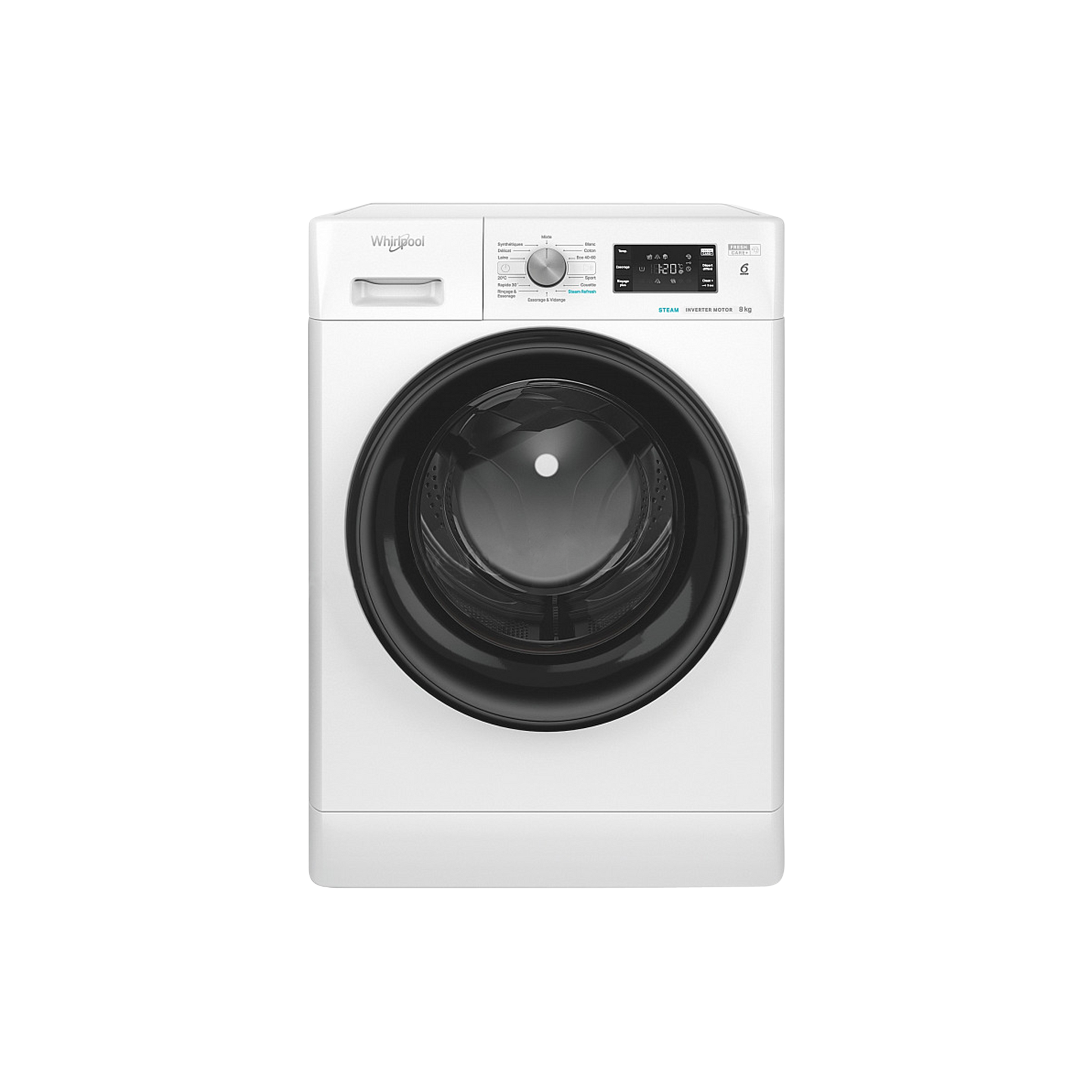 Lave-Linge Hublot 8 kg Reconditionné WHIRLPOOL FFB8258BVFR : vue de face