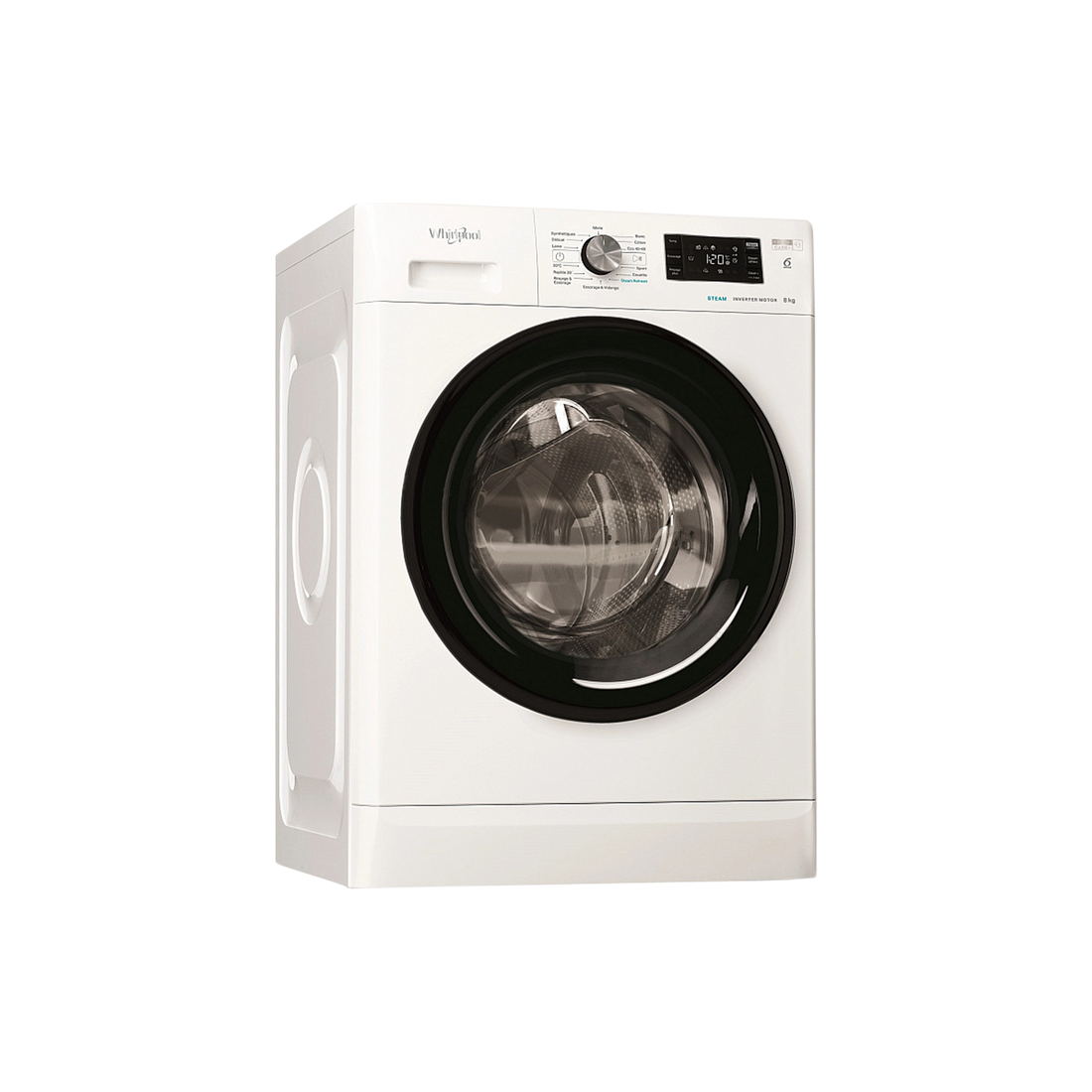 Lave-Linge Hublot 8 kg Reconditionné WHIRLPOOL FFB8258BVFR : vue du côté gauche