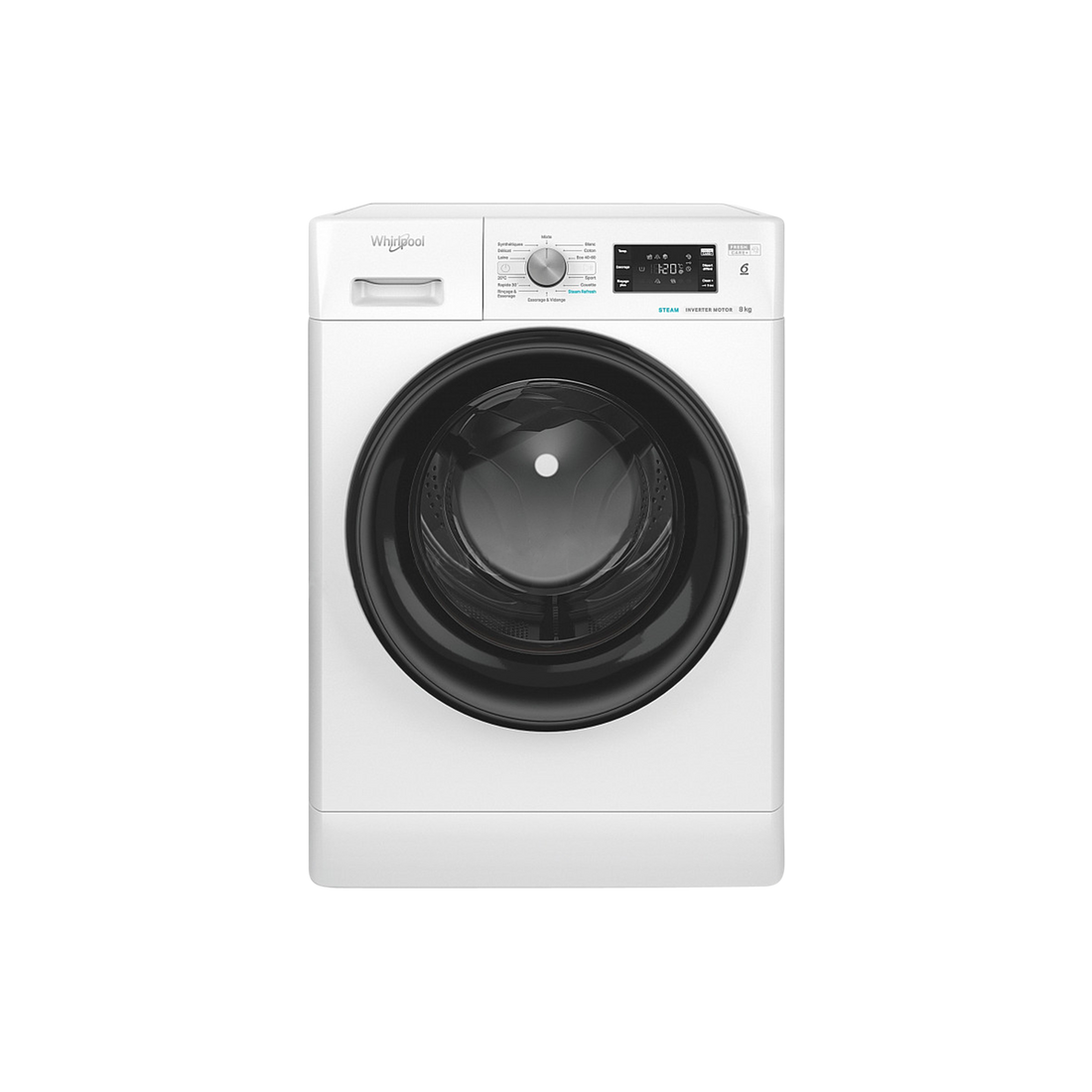 Lave-Linge Hublot 8 kg Reconditionné WHIRLPOOL FFB8258BVFR : vue de face