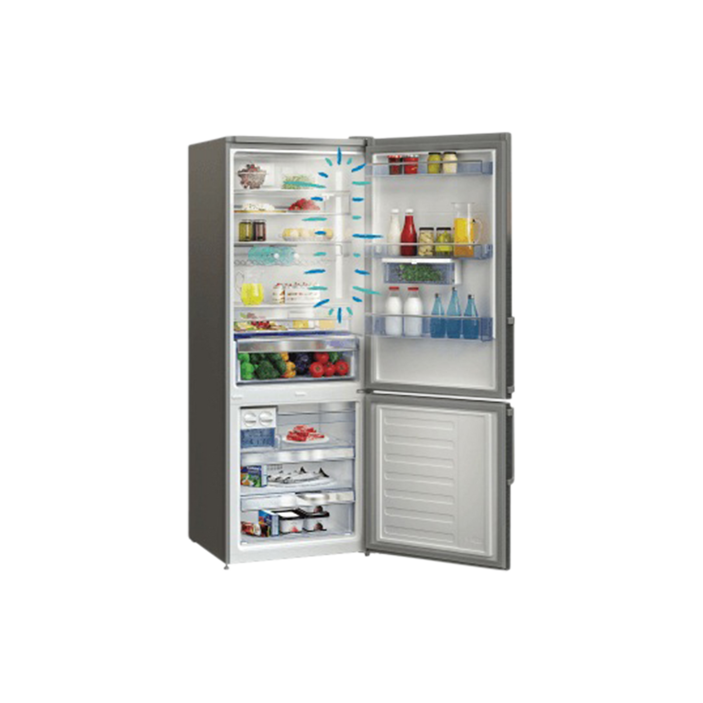 Réfrigérateur Avec Congélateur 229 L Reconditionné BEKO RCSA240K20S : vue de l'intérieur