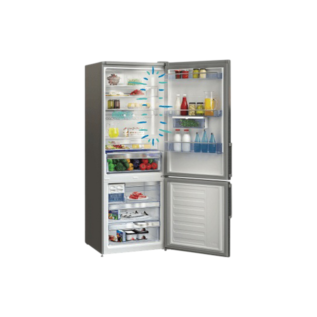Réfrigérateur Avec Congélateur 229 L Reconditionné BEKO RCSA240K20W : vue de l'intérieur