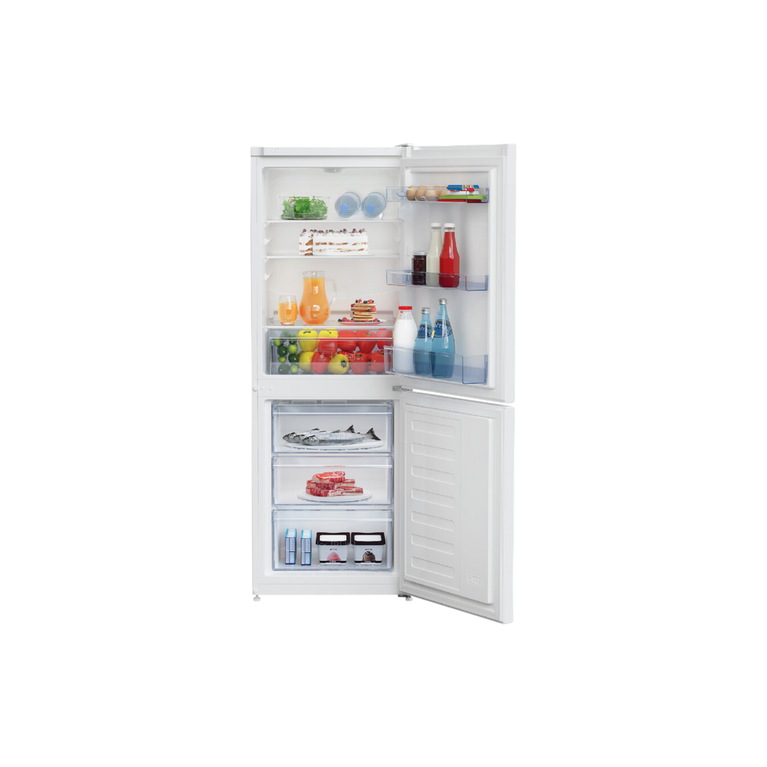 Réfrigérateur Avec Congélateur 229 L Reconditionné BEKO RCSA240K30WN : vue de l'intérieur