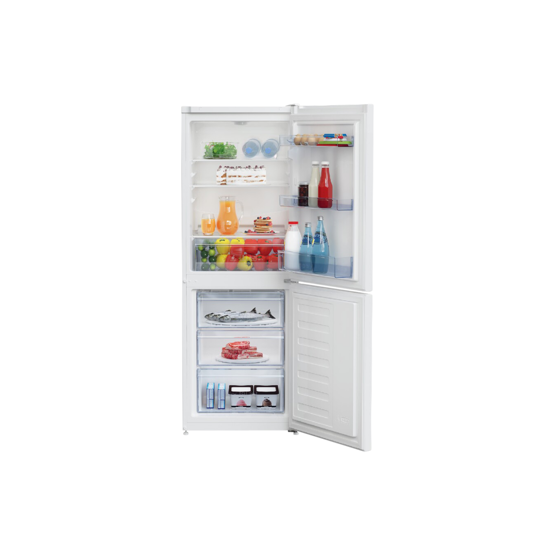 Réfrigérateur Avec Congélateur 229 L Reconditionné BEKO RCSA240K30WN : vue de l'intérieur