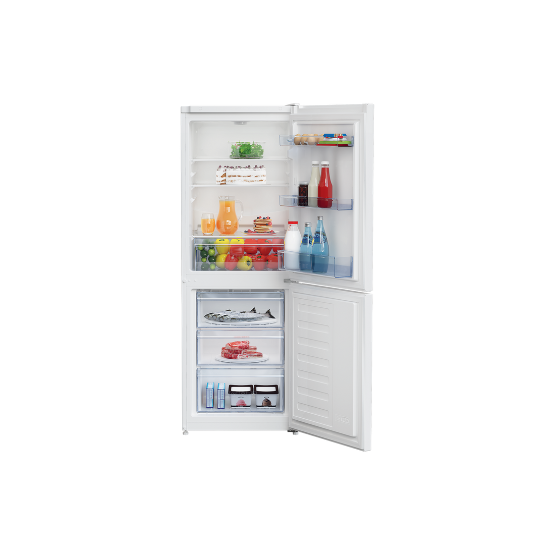 Réfrigérateur Avec Congélateur 229 L Reconditionné BEKO RCSA240K30WN : vue de l'intérieur