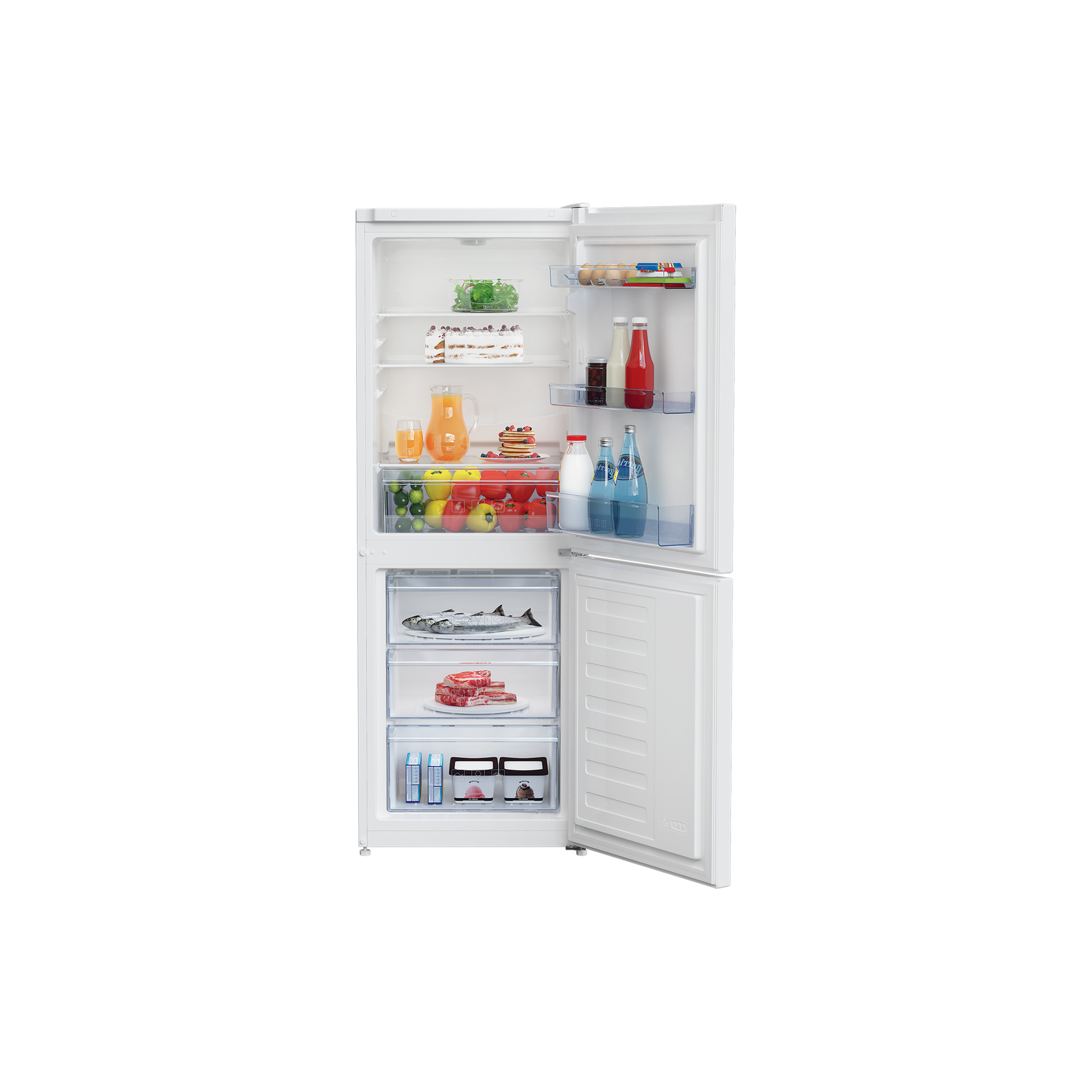 Réfrigérateur Avec Congélateur 229 L Reconditionné BEKO RCSA240K30WN : vue de l'intérieur