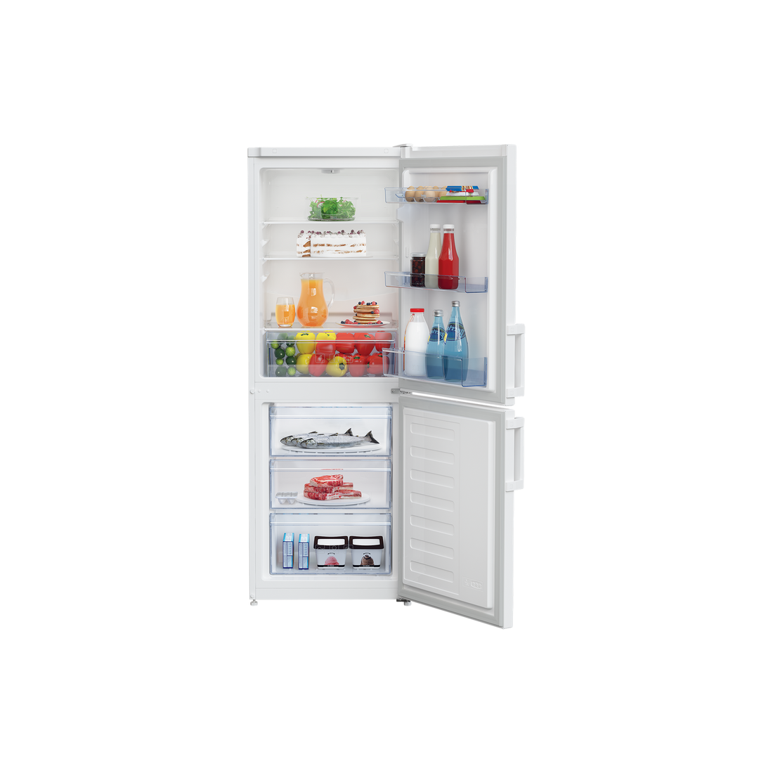 Réfrigérateur Avec Congélateur 229 L Reconditionné BEKO CSA240M31WN : vue de l'intérieur